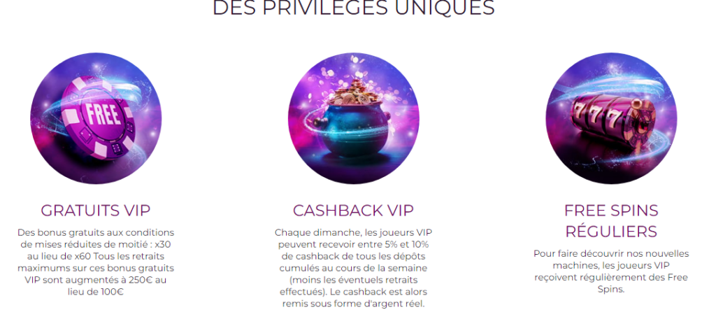 programme VIP de Magical Spin Casino pour joueurs fidèles