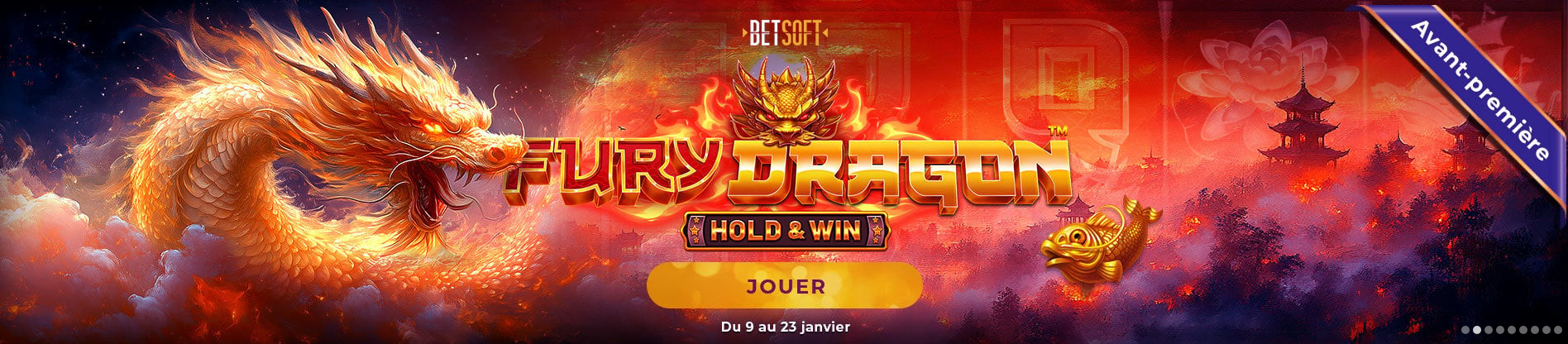 Jeu Betsoft Fury Dragon sur Magical Spin Casino