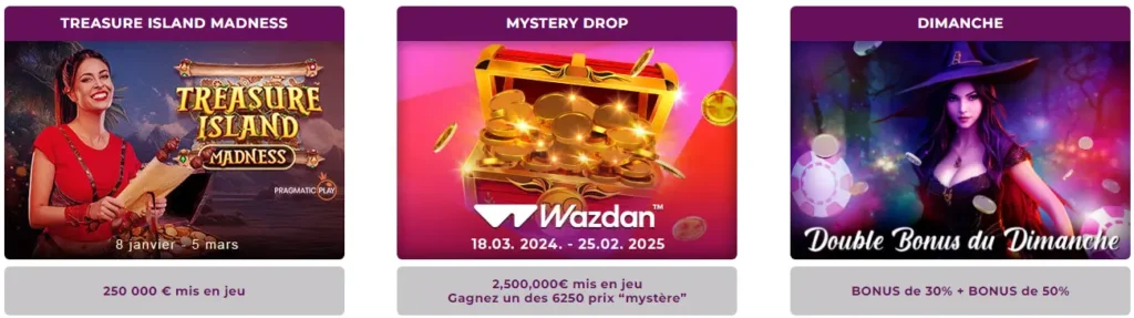 Tournois Treasure Island Madness de Magical Spin Casino